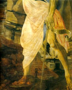 Loenardo e verrocchio, battesimo di cristo, 01