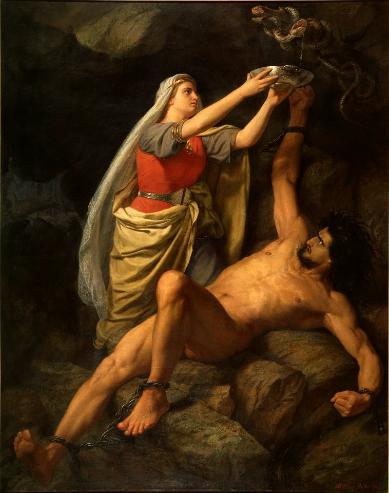 Loke and Sigyn (Mårten Winge) - Nationalmuseum - 18041
