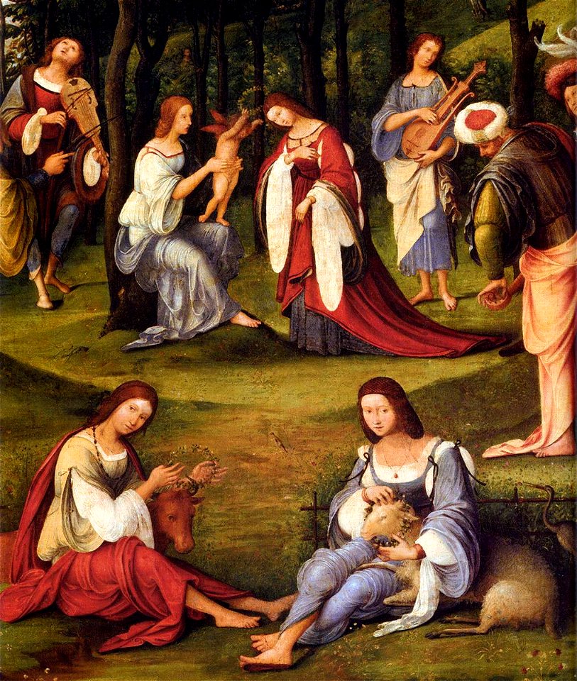 Lorenzo Costa - Court of Isabella d'Este (detail) - WGA5419