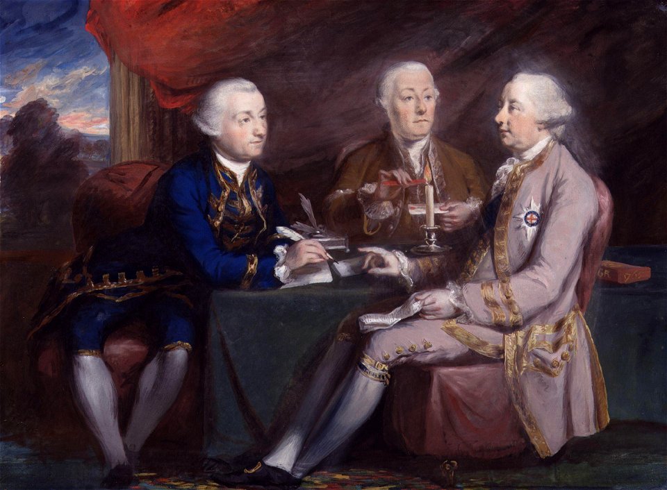 Lord Halifax and his secretaries by Daniel Gardner