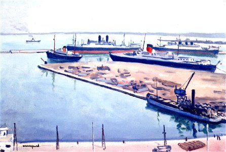 Long Haul Ships in the Port of Algiers Albert Marquet (1941-1942)