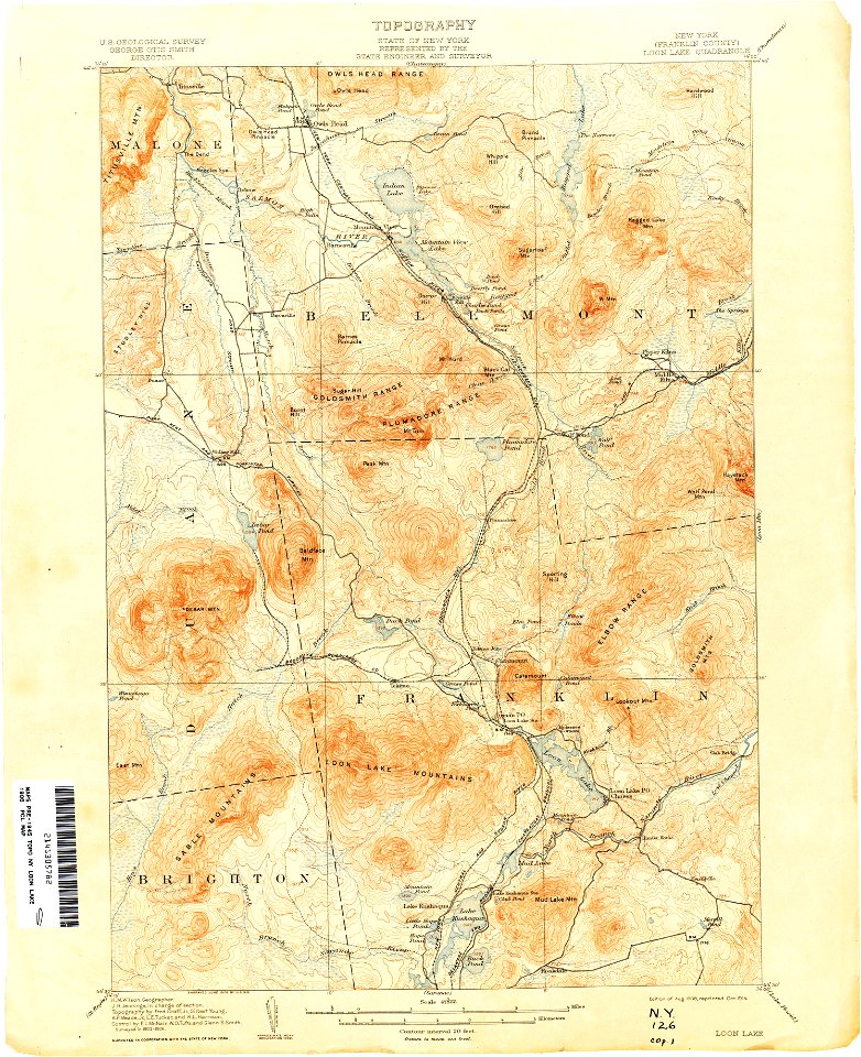 Loon Lake New York USGS topo map 1906