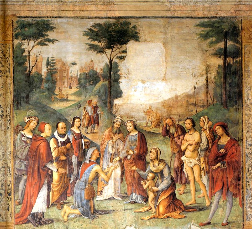 Lorenzo Costa - Legend of Sts Cecilia and Valerian, Scene 9 - WGA05426