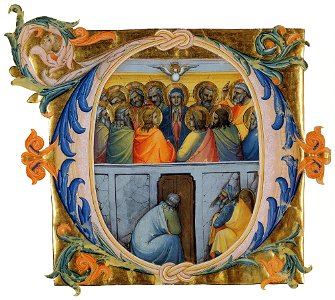 Lorenzo Monaco - Antiphonary (Cod. Cor. 1, folio 111v) - WGA13615