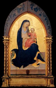Lorenzo Monaco - Madonna of Humility - WGA13609. Free illustration for personal and commercial use.