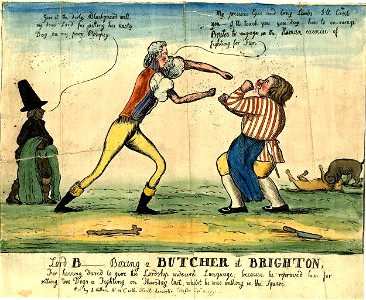 Lord B- boxing a Butcher at Brighton (BM 1868,0808.6099)