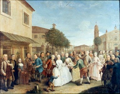 Longhi - Games at the Country House, c. 1750. Accademia Carrara