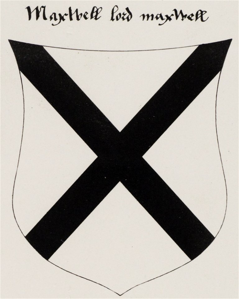 Lord Maxwell, Jacobite broadside - Two heraldic devices (cropped)