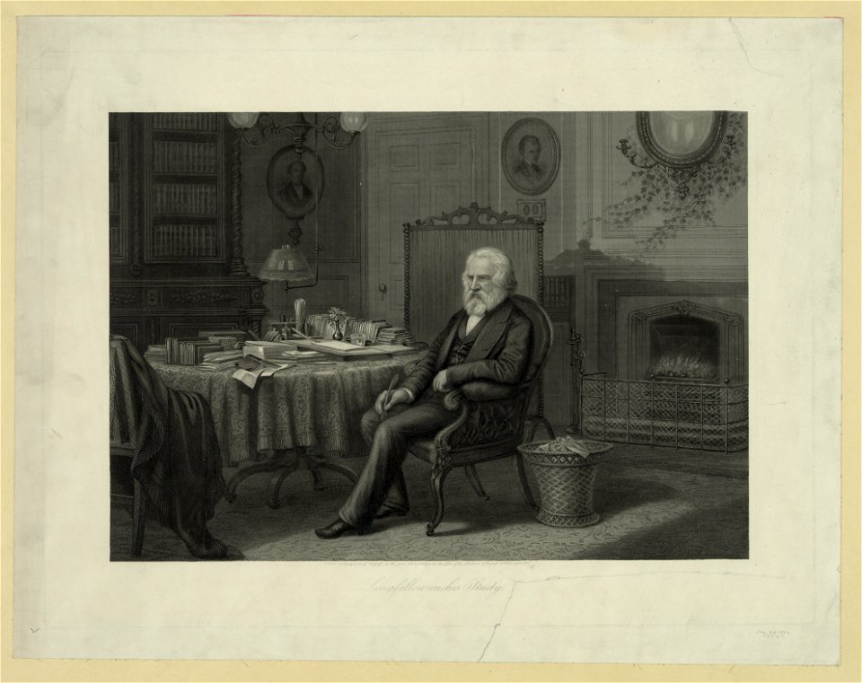 Longfellow in his study LCCN2004669647