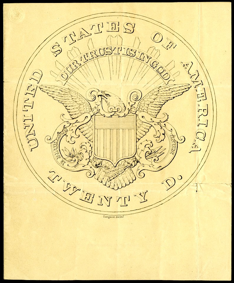 LONGACRE, James (drawing, $20 double eagle reverse)