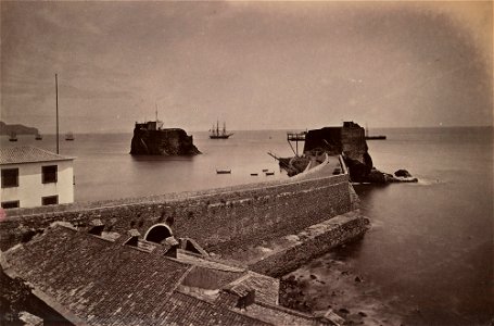 Loo Rock, Desertas in distance, Madeira. 1880