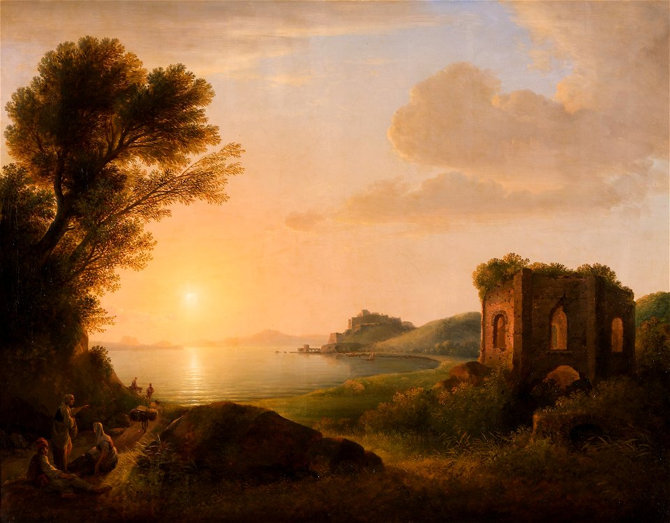 Lorenz Adolf Schönberger - Sonnenuntergang auf Capri - 4294 - Österreichische Galerie Belvedere