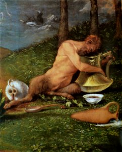 Lorenzo Lotto - Allégorie de la Vertu et du Vice. Free illustration for personal and commercial use.