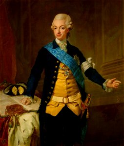 Lorenz Pasch d. J. - König Gustav III. (1746-1792) von Schweden in Uniform, Kniestück - GG 2758 - Kunsthistorisches Museum