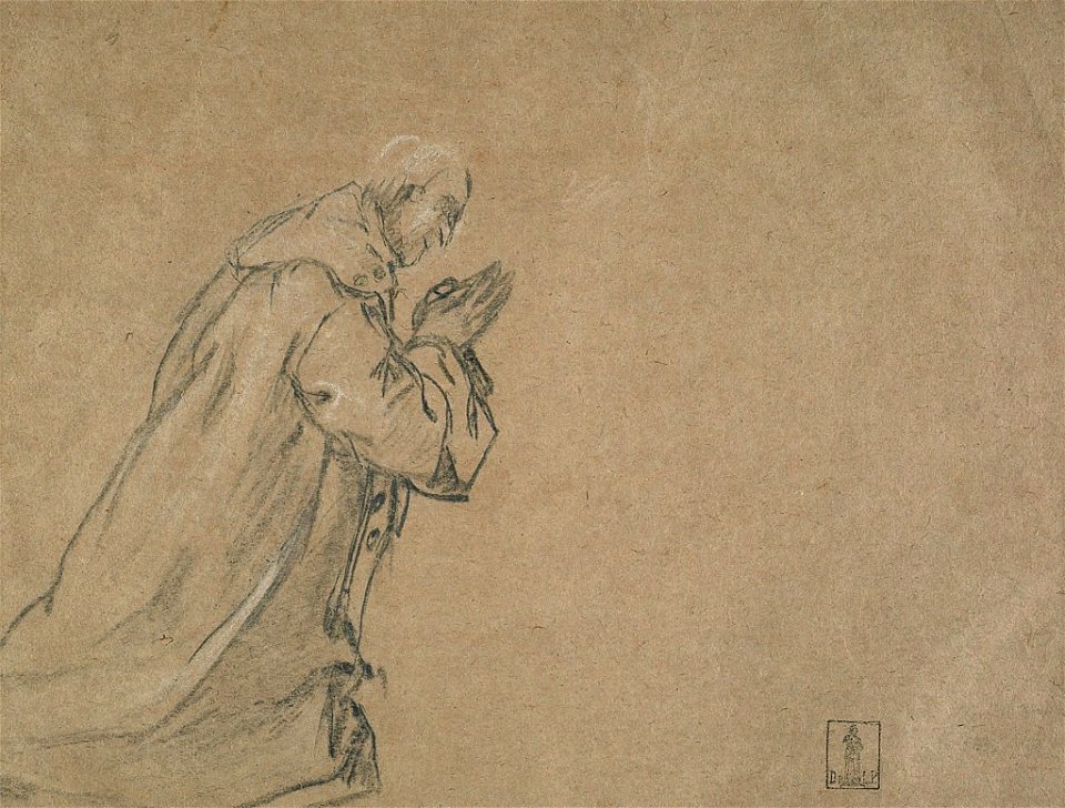 Longhi - verso Kneeling Man with Hands Folded in Prayer, 1999.11