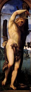 Lorenzo Lotto - St Sebastian - WGA13711. Free illustration for personal and commercial use.