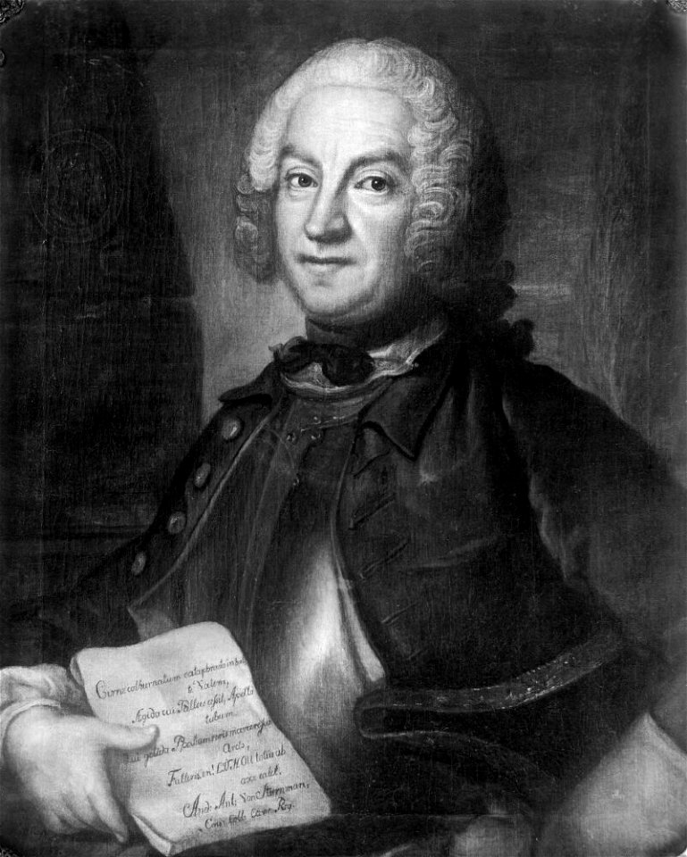 Lorens Pasch d.ä. - Gustaf Lithou (1692-1753), captain, poet, amateur miniature painter - NMGrh 1689 - Nationalmuseum