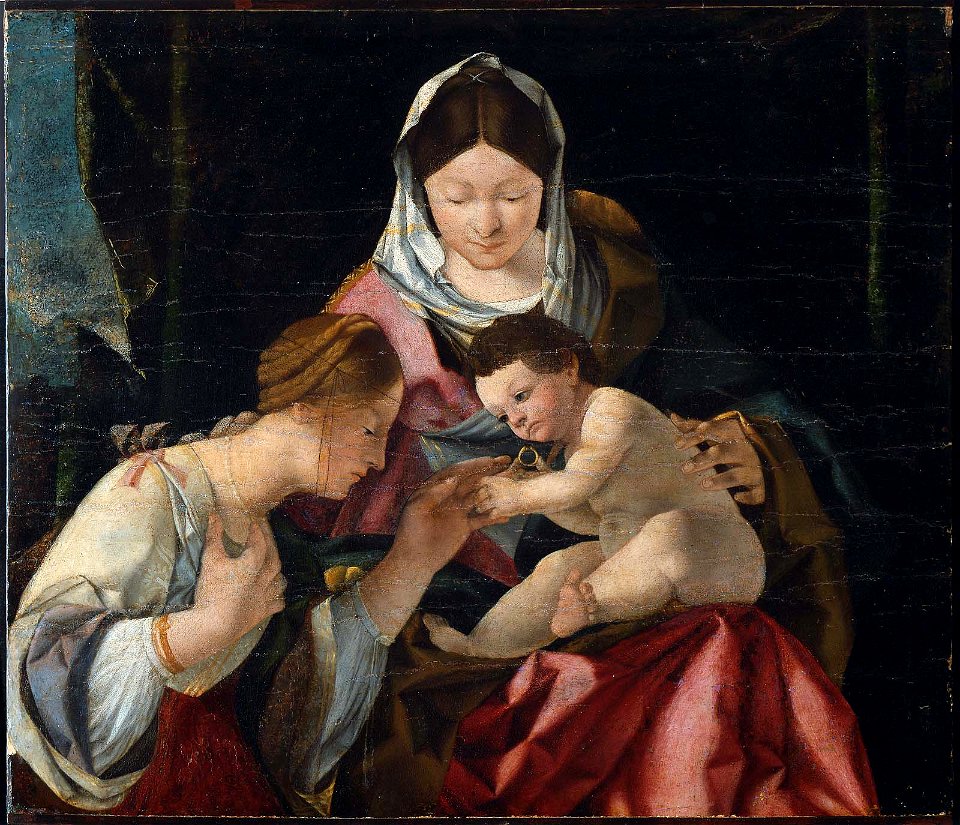Lorenzo Lotto - The Mystic Marriage of Saint Catherine - 27.189 - Museum of Fine Arts