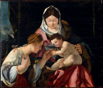Lorenzo Lotto - The Mystic Marriage of Saint Catherine - 27.189 - Museum of Fine Arts
