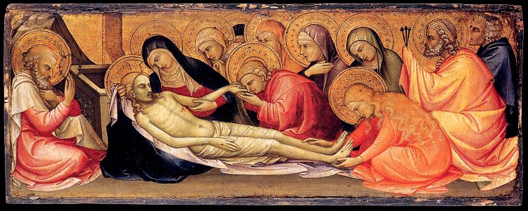 Lorenzo Monaco - Lamentation over the Dead Christ - WGA13578. Free illustration for personal and commercial use.