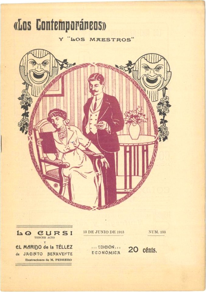 Los Contemporáneos, Lo Cursi, June 1913, nº 233, cover by Mariano Pedrero