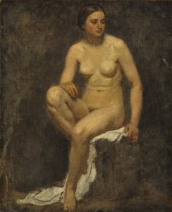 Lorenz Frølich - Female Nude in the Studio of Thomas Couture - KMS8241 - Statens Museum for Kunst