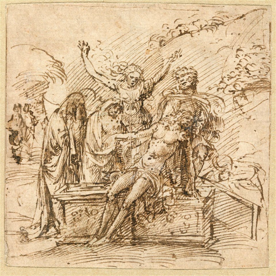 Lorenzo di Ottavio Costa (I) - Beweinung Christi, 1490 - 1500, 21452