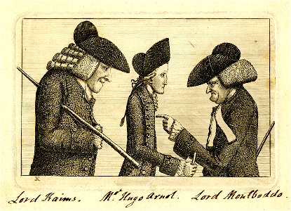 Lord Kames, Hugo Arnot & Lord Montboddo (BM J,4.337)