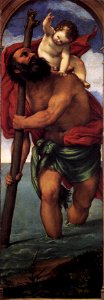 Lorenzo Lotto - St Christopher - WGA13712. Free illustration for personal and commercial use.