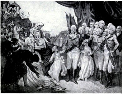 Lord Cornwallis receiving The sons of Tipu Sulta as Hostages, 1792