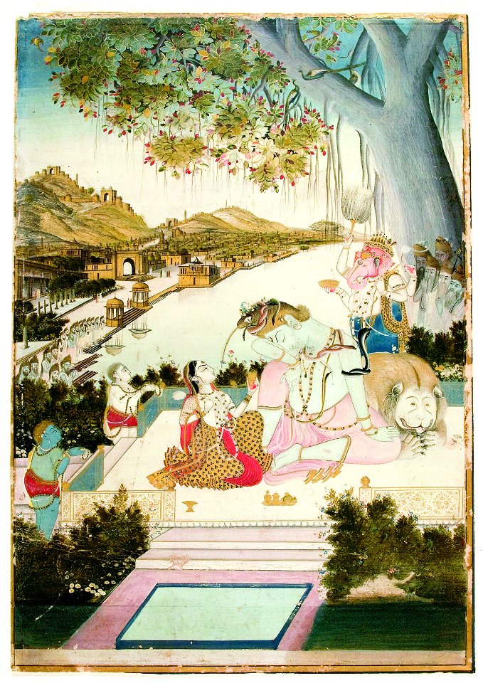 Lord Shiva attended by Parvati (6125110642)