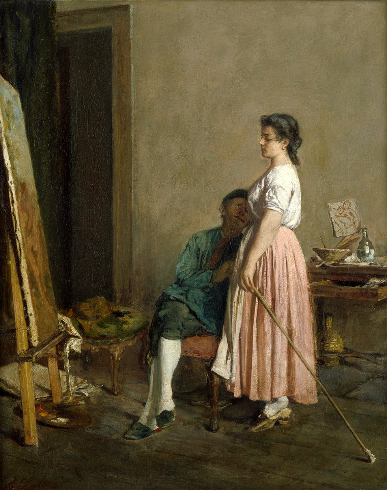 Antonio Lonza Im Atelier 1878