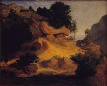 Lorenz Frølich - Landscape near Subiaco, Italy - KMS7039 - Statens Museum for Kunst