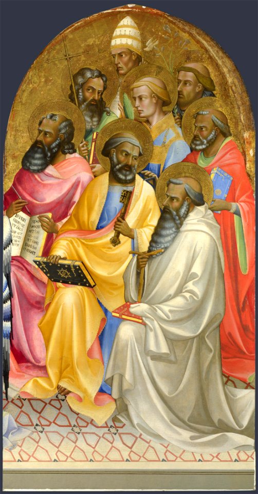 Lorenzo Monaco, Coronation of the Virgin, Saints 2, 1409, London NG