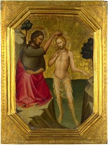 Lorenzo Monaco. Baptism of Christ, 1387-8, London NG