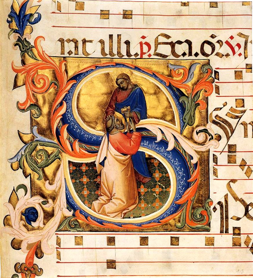 Lorenzo Monaco - Antiphonary (Cod. Cor. 8, folio 134) - WGA13617