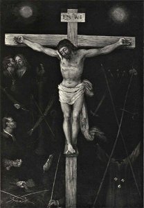 Lotto - Cristo crocifisso con simboli della Passione, Villa I Tatti