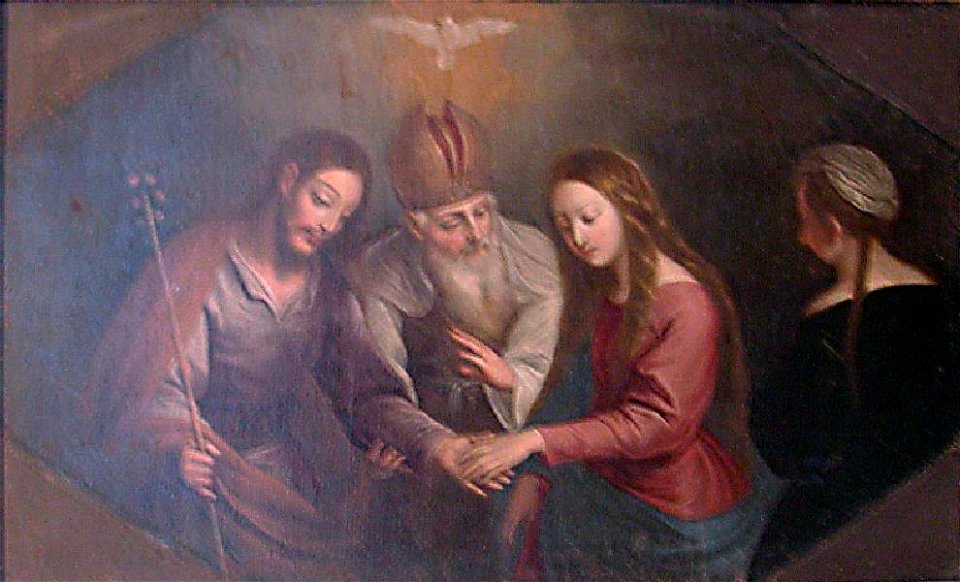 Los desposorios de la Virgen con San José, de Pedro Atanasio Bocanegra (Museo de Bellas Artes de Granada)