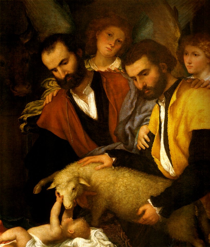 Lotto, adorazione dei pastori 03