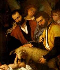 Lotto, adorazione dei pastori 03