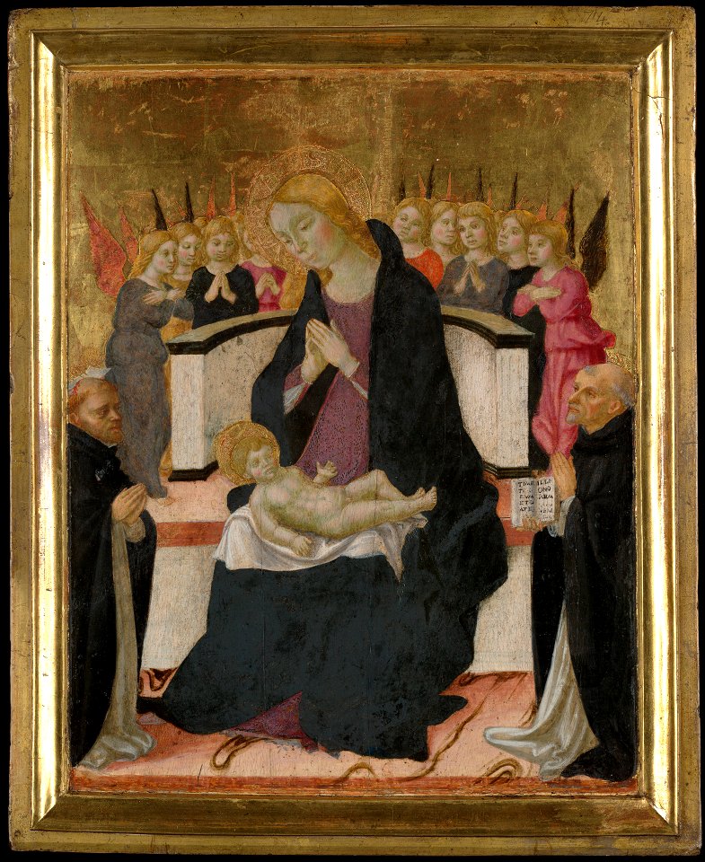 Lorenzo d’Alessandro da Sanseverino - Virgin Mary and the Infant Jesus with Saints and Angel - 1937.341 - Yale University Art Gallery