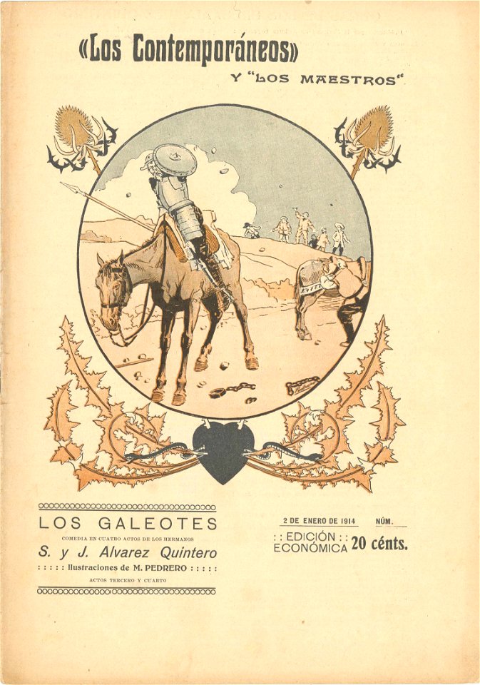 Los Contemporáneos, Los Galeotes, Jan 2nd 1914, nº 262, cover by Mariano Pedrero