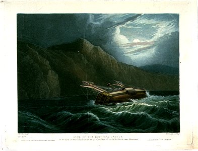 Loss of the Rothesay Castle On the Night of the 17th Aug 1831, with the loss of 100 Lives off the Puffin Rocks near Beaumaris RMG PU6644