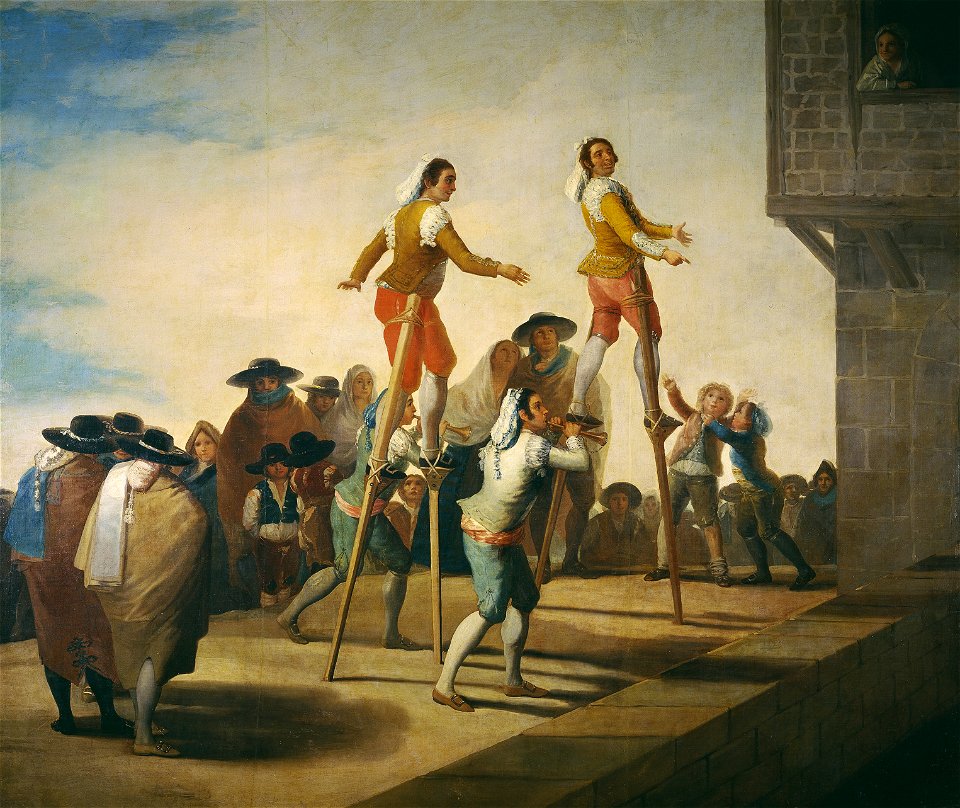 Los zancos (Goya)