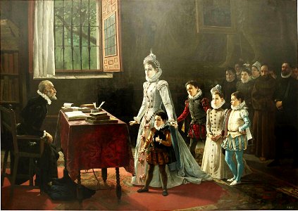 Los hijos de Antonio Pérez ante Rodrigo Vázquez (Museo del Prado)
