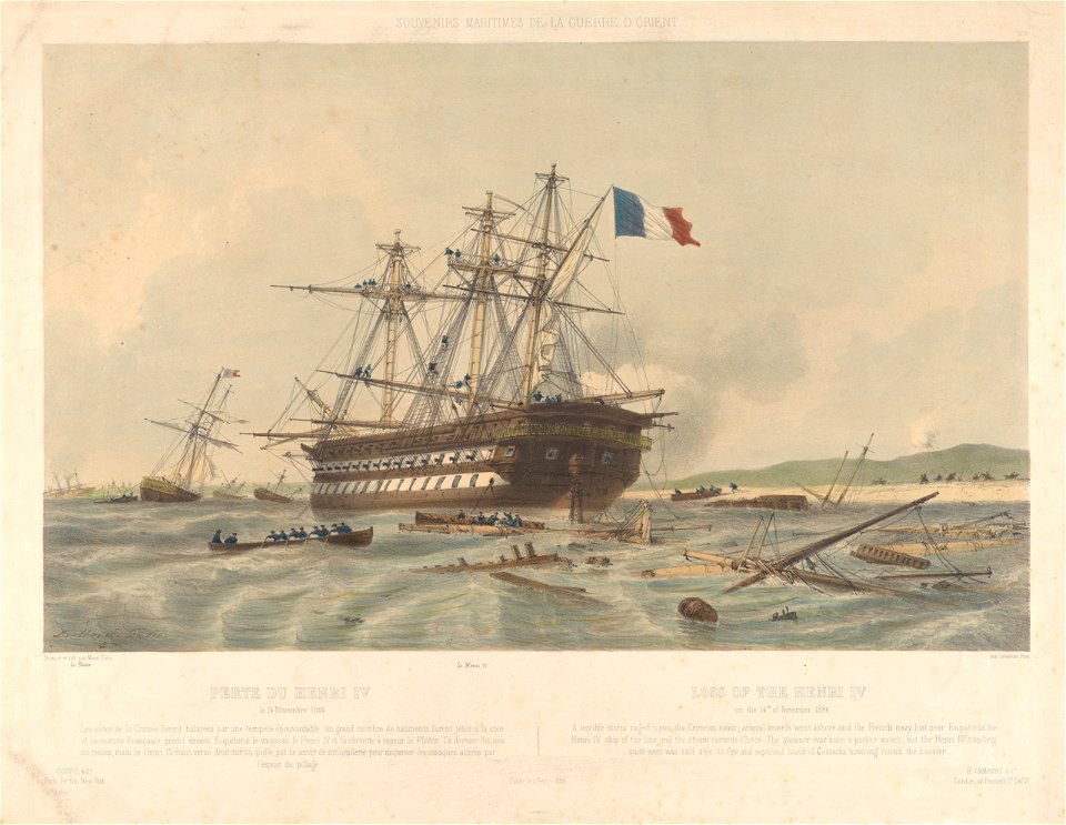 Loss of the Henry IV Souvenirs Maritimes de la Guerre D'Orient. No. 8 RMG PY0951