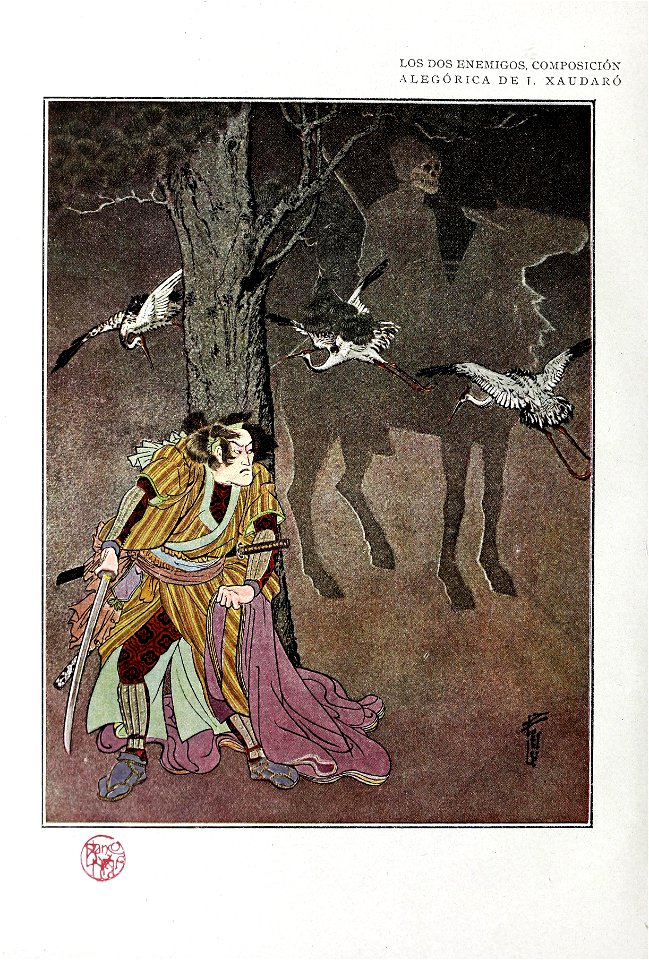 Los dos enemigos, composición alegórica de J. Xaudaró