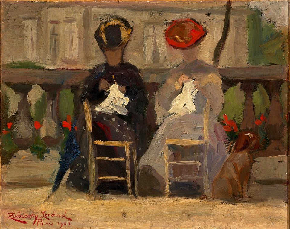 Loránd Zubriczky Sewing Women 1903