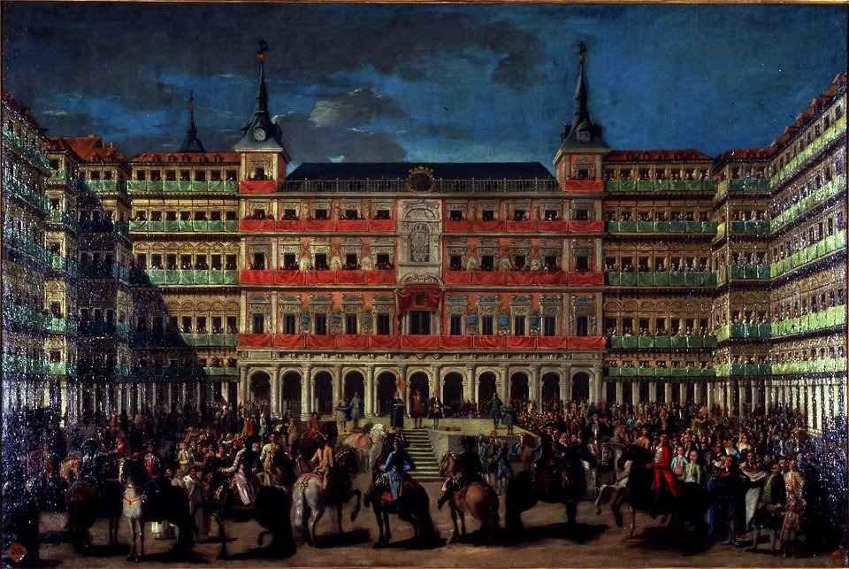 Lorenzo Quirós - Ornato de Plaza Mayor con motivo de la entrada de Carlos III en Madrid