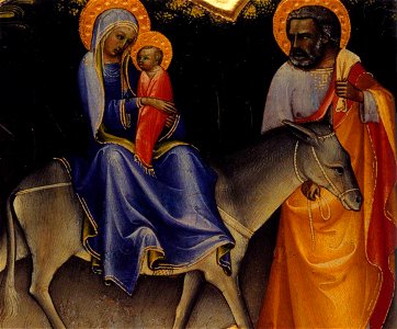 Lorenzo Monaco - The Flight into Egypt (detail) - WGA13586. Free illustration for personal and commercial use.